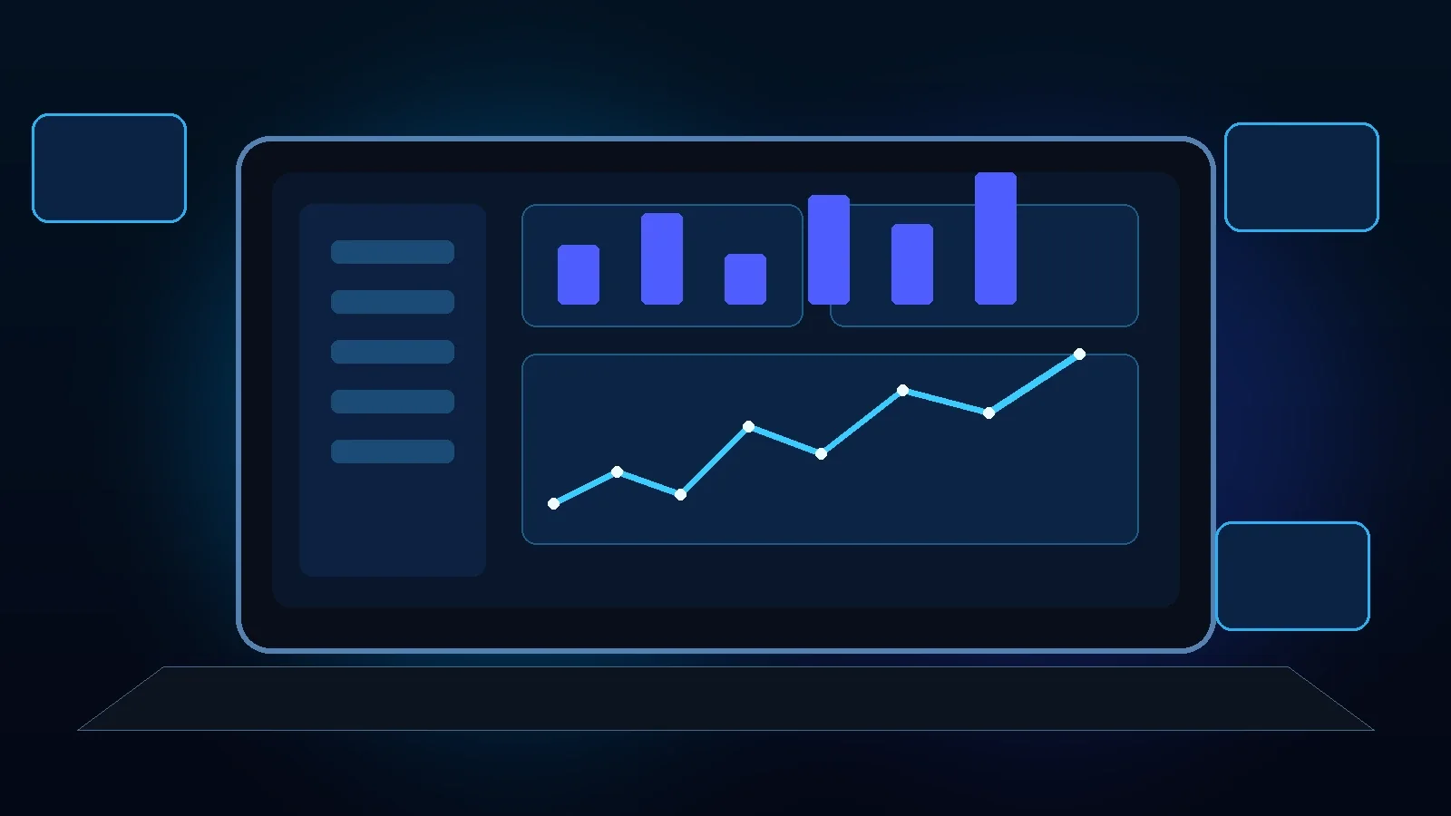 Modern web dashboard and analytics concept artwork